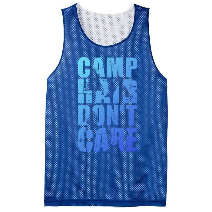 Camp Hair Dont Care Camping Gift Mesh Reversible Basketball Jersey Tank