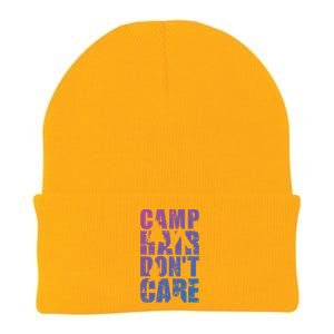 Camp Hair Dont Care Camping Gift Knit Cap Winter Beanie