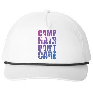 Camp Hair Dont Care Camping Gift Snapback Five-Panel Rope Hat