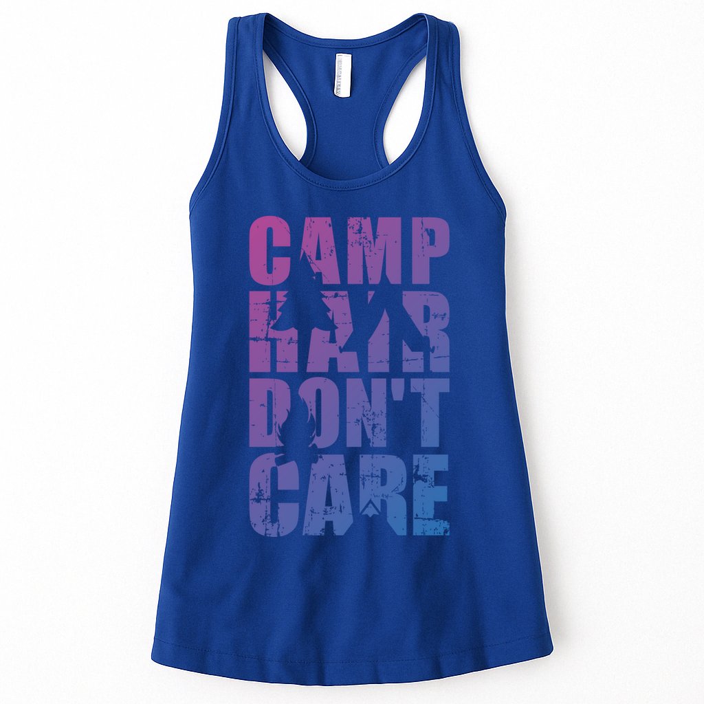 Camp Hair Dont Care Camping Gift Womens Tank Top