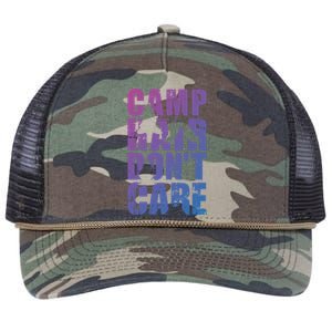 Camp Hair Dont Care Camping Gift Retro Rope Trucker Hat Cap