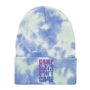 Camp Hair Dont Care Camping Gift Tie Dye 12in Knit Beanie