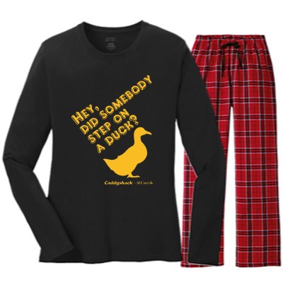 Caddyshack Hey Did Somebody Step On A Duck Women's Long Sleeve Flannel Pajama Set 