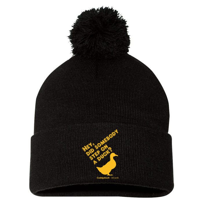 Caddyshack Hey Did Somebody Step On A Duck Pom Pom 12in Knit Beanie