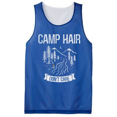 Camp Hair Dont Care Camping Gift Mesh Reversible Basketball Jersey Tank