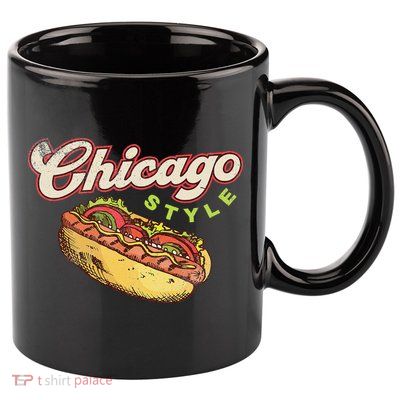 Chicago Hot Dog Hotdog Tourist Summer Souvenir Travel 11oz C Handle Ceramic Mug