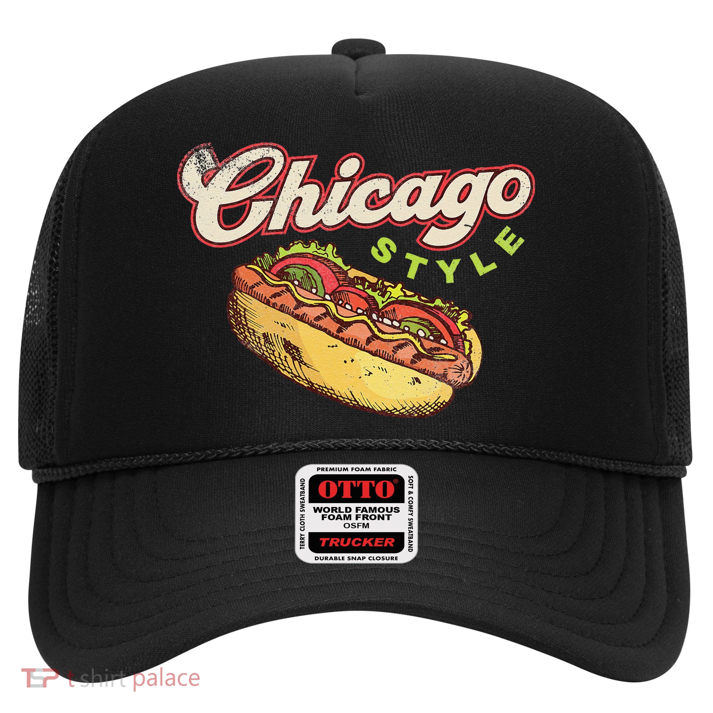 Chicago Hot Dog Hotdog Tourist Summer Souvenir Travel Trucker Hat