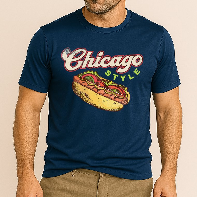 Chicago Hot Dog Hotdog Tourist Summer Souvenir Travel Cooling Performance Crew T-Shirt