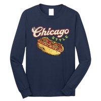 Chicago Hot Dog Hotdog Tourist Summer Souvenir Travel Long Sleeve Shirt