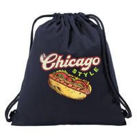 Chicago Hot Dog Hotdog Tourist Summer Souvenir Travel Drawstring Bag