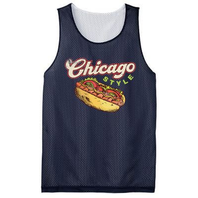 Chicago Hot Dog Hotdog Tourist Summer Souvenir Travel Mesh Reversible Basketball Jersey Tank