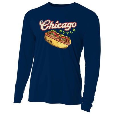 Chicago Hot Dog Hotdog Tourist Summer Souvenir Travel Cooling Performance Long Sleeve Crew