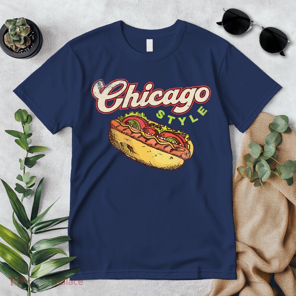 Chicago Hot Dog Hotdog Tourist Summer Souvenir Travel Premium T-Shirt