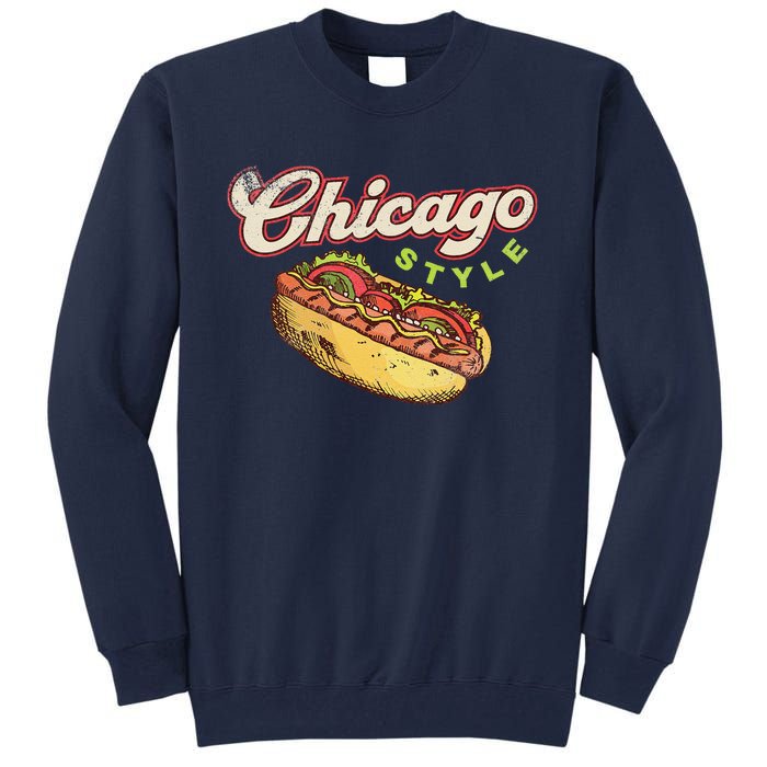 Chicago Hot Dog Hotdog Tourist Summer Souvenir Travel Tall Sweatshirt