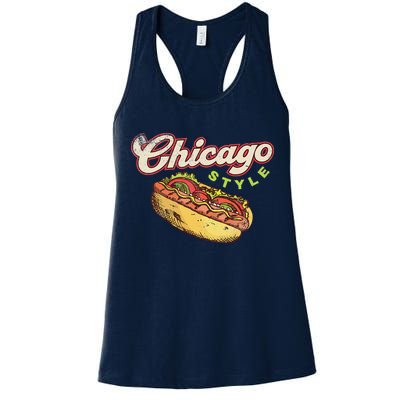 Chicago Hot Dog Hotdog Tourist Summer Souvenir Travel Womens Tank Top