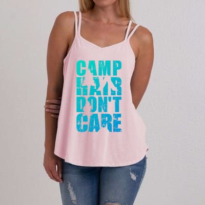 Camp Hair Dont Care Camping Great Gift Women's Strappy Tank