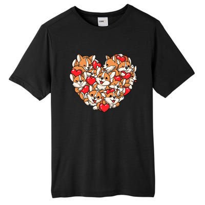 Corgi Heart Dog Lovers Valentine's Day Gift Dog Lover Cool Gift Tall Fusion ChromaSoft Performance T-Shirt