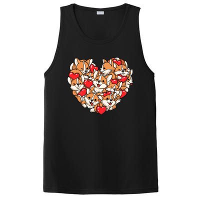 Corgi Heart Dog Lovers Valentine's Day Gift Dog Lover Cool Gift PosiCharge Competitor Tank