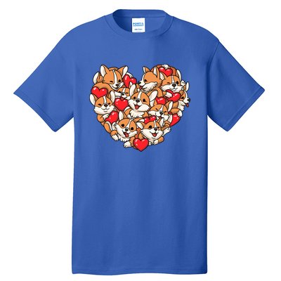 Corgi Heart Dog Lovers Valentine's Day Gift Dog Lover Cool Gift Tall T-Shirt