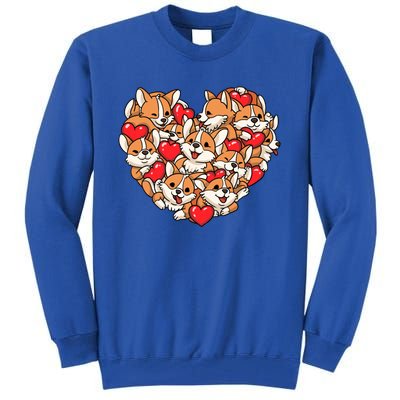 Corgi Heart Dog Lovers Valentine's Day Gift Dog Lover Cool Gift Tall Sweatshirt