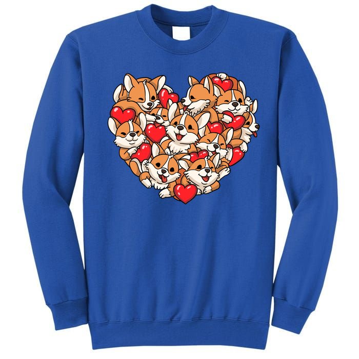 Corgi Heart Dog Lovers Valentine's Day Gift Dog Lover Cool Gift Tall Sweatshirt