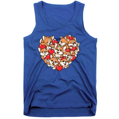 Corgi Heart Dog Lovers Valentine's Day Gift Dog Lover Cool Gift Tank Top