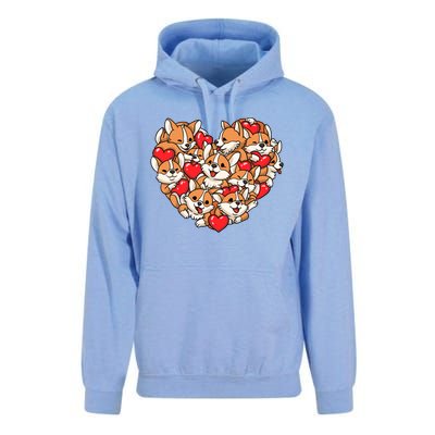 Corgi Heart Dog Lovers Valentine's Day Gift Dog Lover Cool Gift Unisex Surf Hoodie