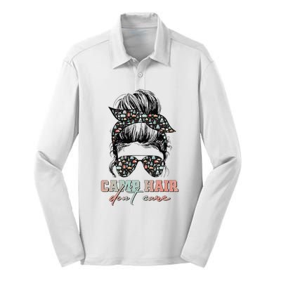 Camp Hair Don't Care Messy Bun Camping Life Camping Lovers Silk Touch Performance Long Sleeve Polo