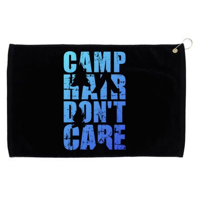 Camp Hair Dont Care Camping Great Gift Grommeted Golf Towel