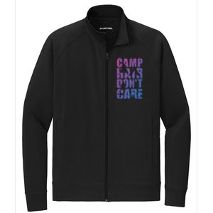 Camp Hair Dont Care Camping Great Gift Stretch Full-Zip Cadet Jacket