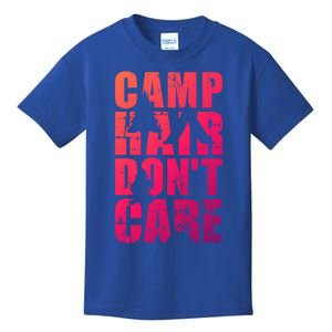 Camp Hair Dont Care Camping Great Gift Kids T-Shirt