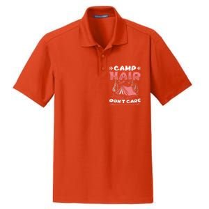 Camp Hair Dont Care Camping Tent Vacation Camper Gift Dry Zone Grid Polo