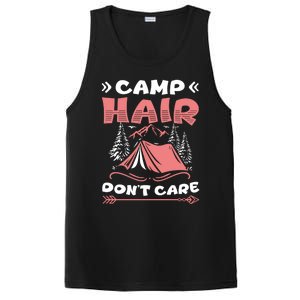 Camp Hair Dont Care Camping Tent Vacation Camper Gift PosiCharge Competitor Tank