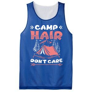 Camp Hair Dont Care Camping Tent Vacation Camper Gift Mesh Reversible Basketball Jersey Tank