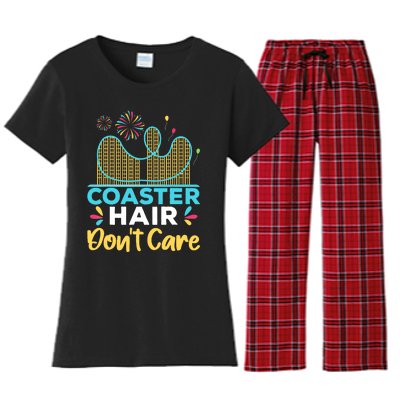 Coaster Hair Don't Care Rollercoaster Women's Flannel Pajama Set