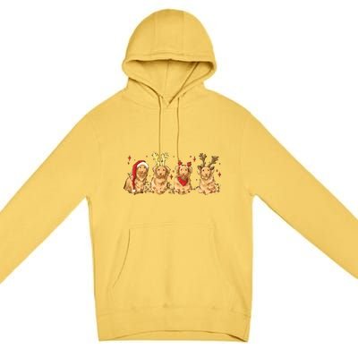 Cute Holiday Dog Graphic Premium Pullover Hoodie