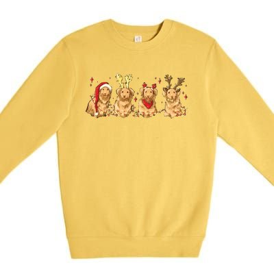 Cute Holiday Dog Graphic Premium Crewneck Sweatshirt