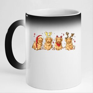 Cute Holiday Dog Graphic 11oz Black Color Changing Mug