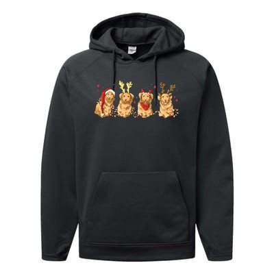 Cute Holiday Dog Graphic Performance Fleece Hoodie