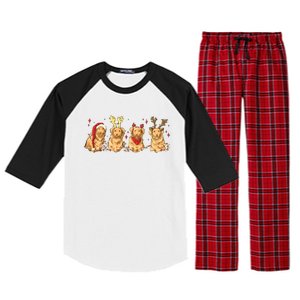 Cute Holiday Dog Graphic Raglan Sleeve Pajama Set