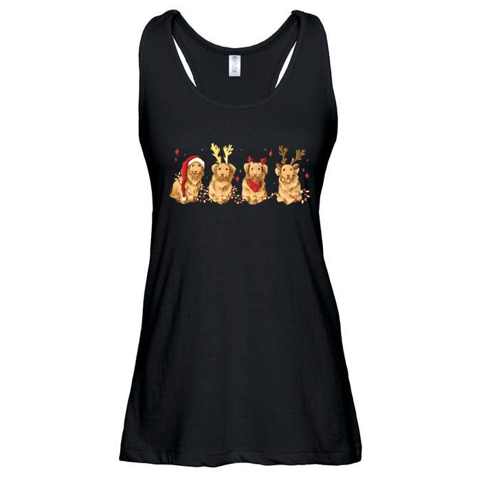 Cute Holiday Dog Graphic Ladies Essential Flowy Tank