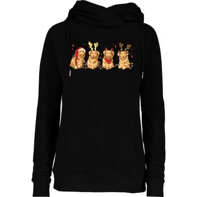 Cute Holiday Dog Graphic Womens Funnel Neck Pullover Hood