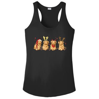 Cute Holiday Dog Graphic Ladies PosiCharge Competitor Racerback Tank