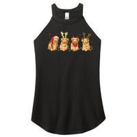 Cute Holiday Dog Graphic Women's Perfect Tri Rocker Tank