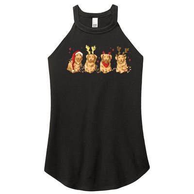 Cute Holiday Dog Graphic Women's Perfect Tri Rocker Tank