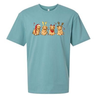 Cute Holiday Dog Graphic Sueded Cloud Jersey T-Shirt