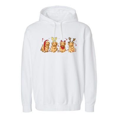 Cute Holiday Dog Graphic Garment-Dyed Fleece Hoodie