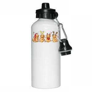 Cute Holiday Dog Graphic Aluminum Water Bottle