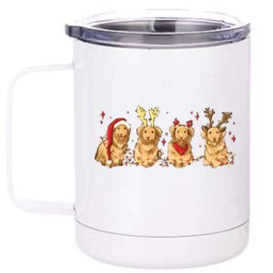 Cute Holiday Dog Graphic 12 oz Stainless Steel Tumbler Cup