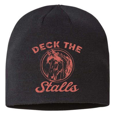 Christmas Horse Deck The Stalls Retro Style  Sustainable Beanie